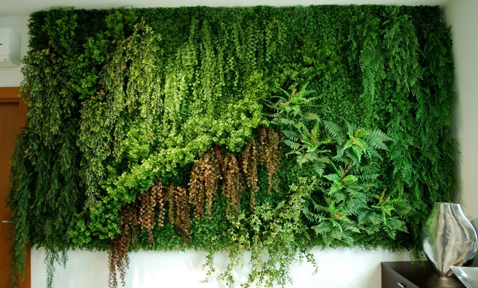 Konstgjord växtvägg med exklusivt utseende